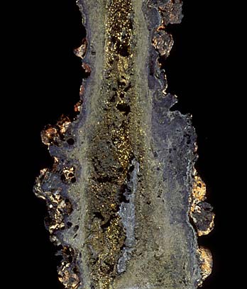 Minerals from an underwater hot spring