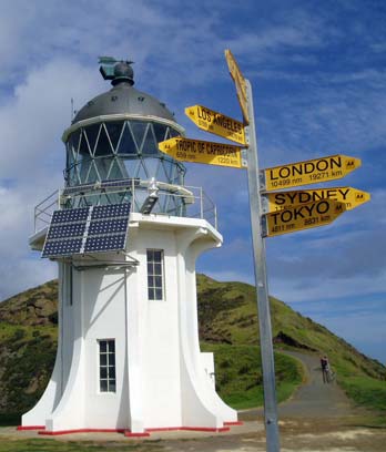 The solar-powered lighthouse at Cape Rēinga