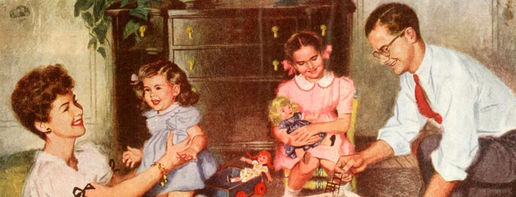 Idyllic family scene