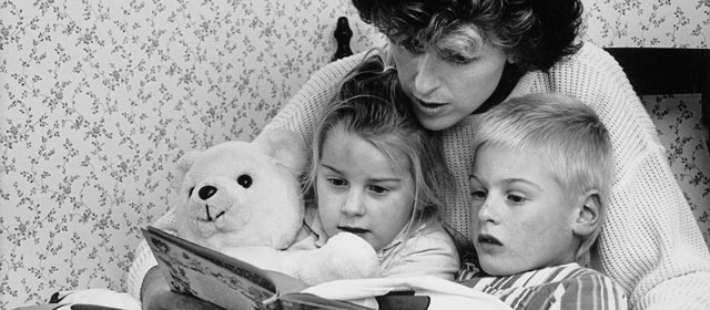 Reading a bedtime story