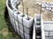 Concrete block wall