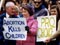 Anti-abortion and pro-choice protesters