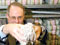 Reserve Bank chief currency manager Brian Lang with shredded surplus bank notes