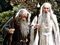 Actors Ian McKellen and Christopher Lee with <em>The lord of the rings</em> director Peter Jackson