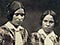 Daguerreotype of Caroline and Sarah Barrett, early 1850s