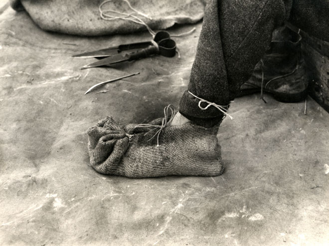 Making moccasins, Step 5