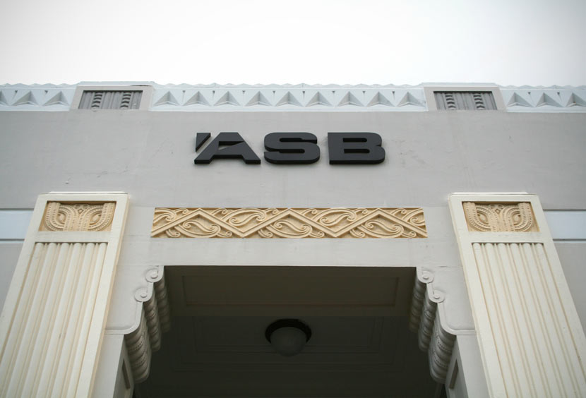 Māori motif on ASB Bank