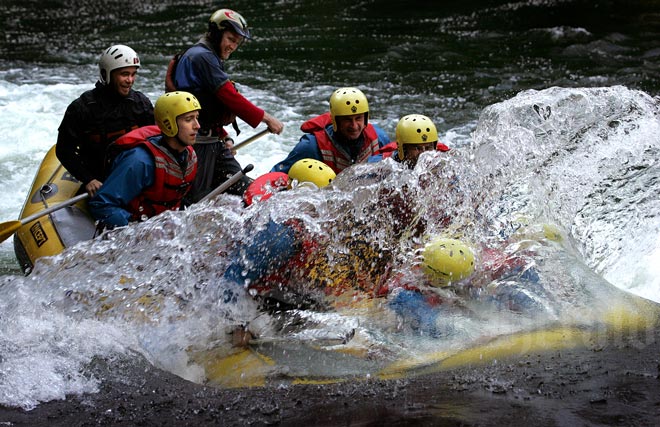 White-water rafting 