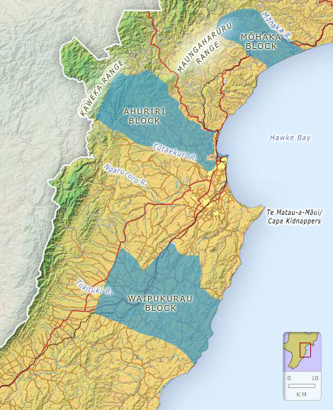 Hawke’s Bay Māori settlements, around 1850