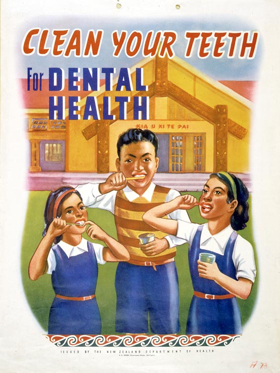 Dental health poster, 1950s