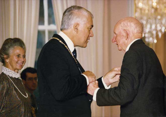 Receiving the Queen’s Service Medal
