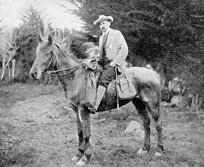 George  Alderton on horseback