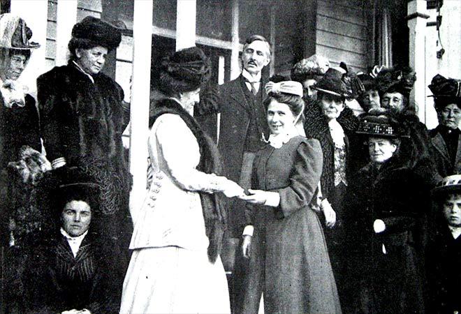 Receiving the Plunket medal