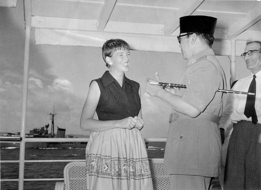 Christine Cole Catley and President Sukarno