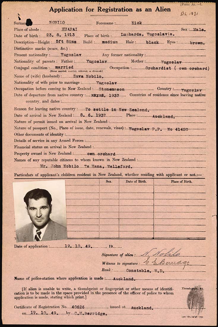 Nikola Nobilo’s naturalisation