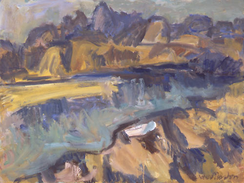 Toss Woollaston's 'Motueka Harbour', 1970