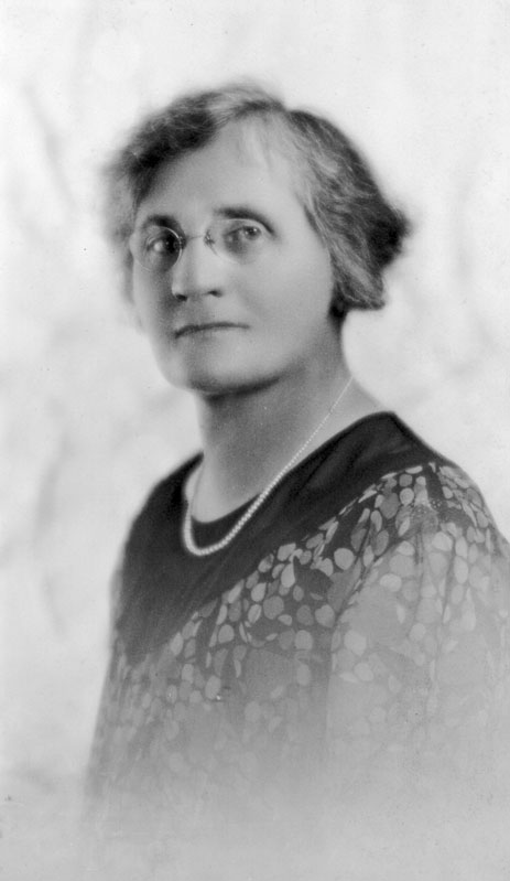 Studio portrait of Marion Thompson, founding principal of Masterton's Solway College