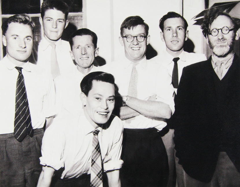 A photograph of Joseph Churchward and six other men 