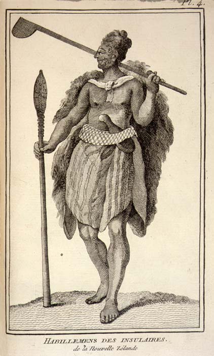 French sketch of a Māori
