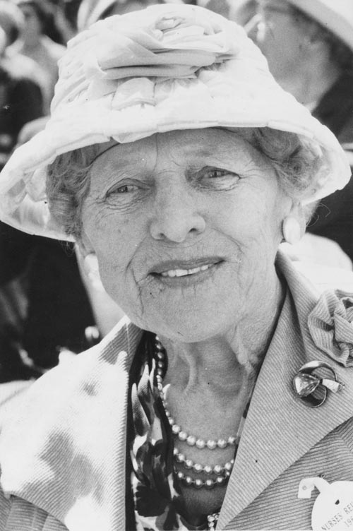 Alice Anderson at the dedication service of the Wellington Hospital Nurses' Memorial Chapel, November 1965