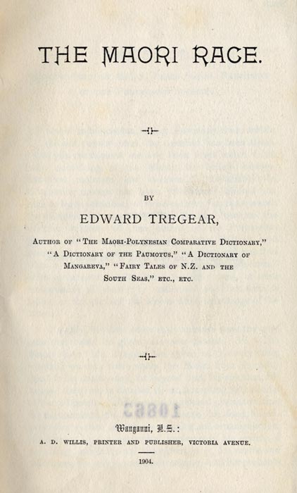 Frontispiece of <em>The Maori race </em>