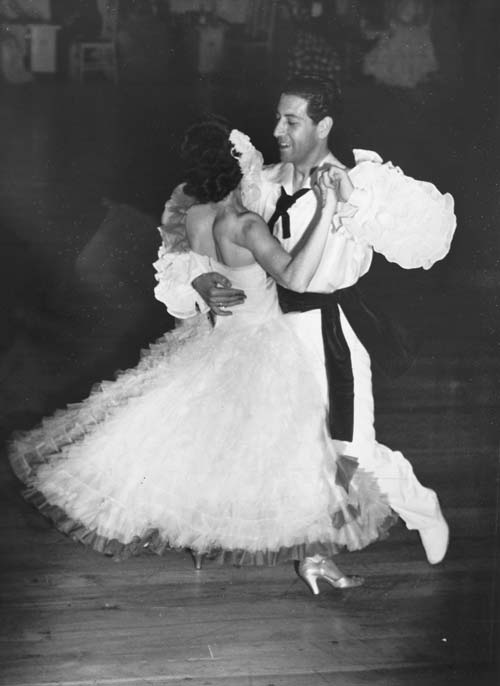 Jimmy James dancing with his future wife, Anne Blewman, Wellington, 1950