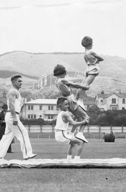 Alfred Jenkins coaching gymnastics