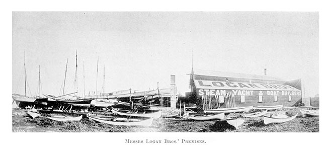 The boat yard operated by Archibald Logan and his brothers Robert and John, Auckland, 1898