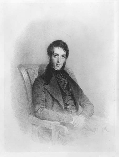 Lithograph portrait of William Martin, about 1842