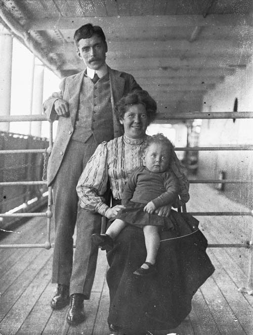 Walter Nash with his wife and son