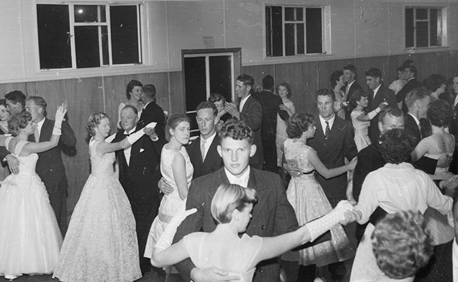 Down the hall on Saturday night