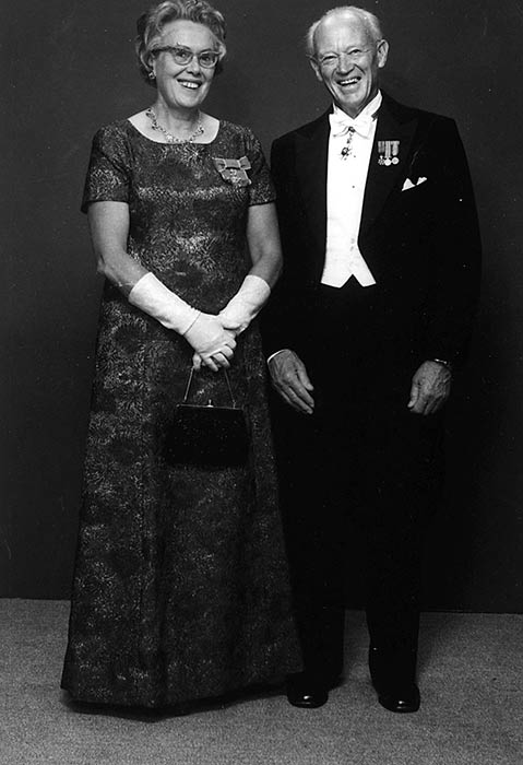 Hubert James Ryburn and his first wife, Jocelyn