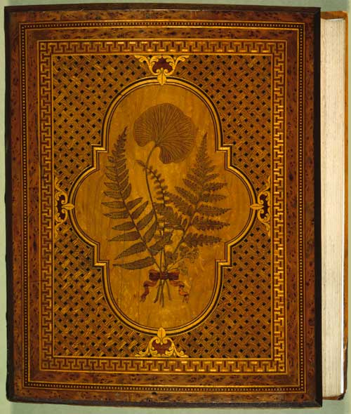 Inlaid wooden cover