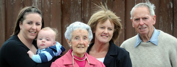 Family group showing three generations