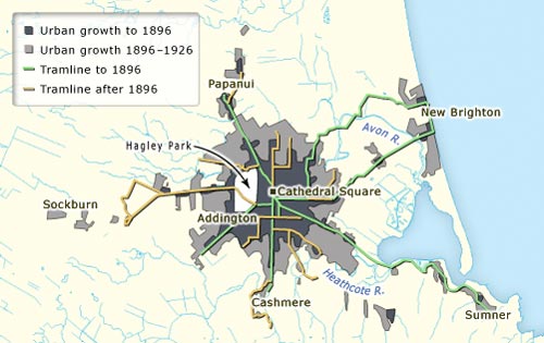 The expansion of Christchurch to 1926