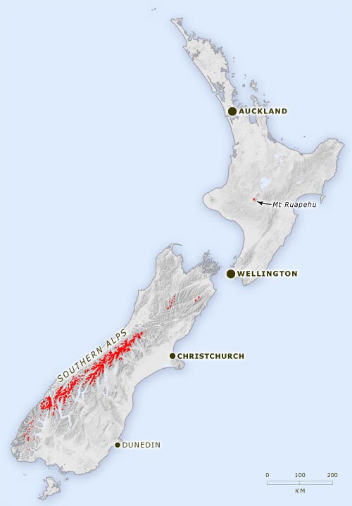New Zealand glaciers 