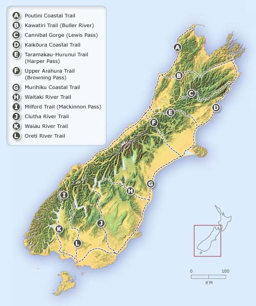 Māori tracks in the South Island
