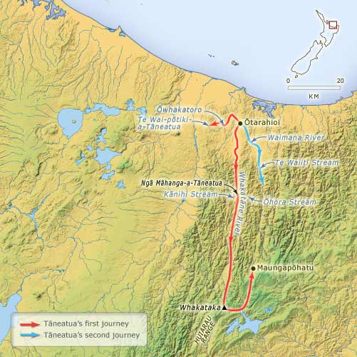 Tāneatua’s journeys