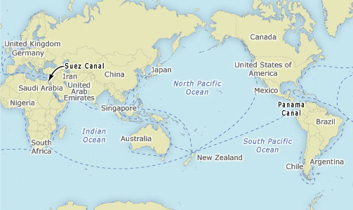 International freight routes