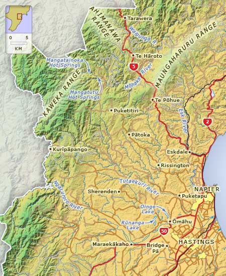 Inland of Napier and Hastings