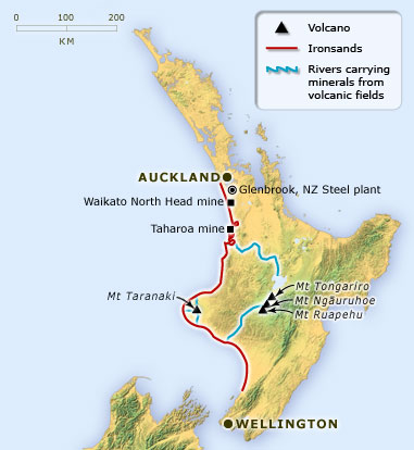 Ironsand beaches, western North Island