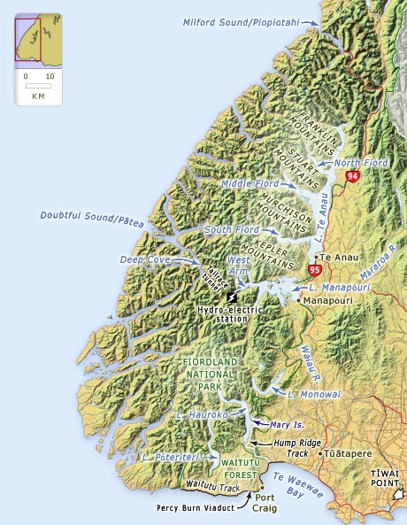 Fiordland’s lakes