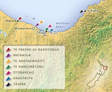 Landing places, Bay of Plenty