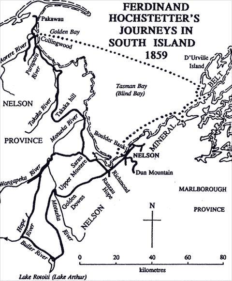 Hochstetter’s travels near Nelson 