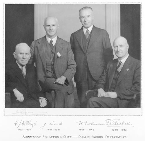 William Langston Newnham with other engineers-in-chief