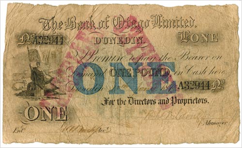 Trading bank banknotes: Bank of Otago note