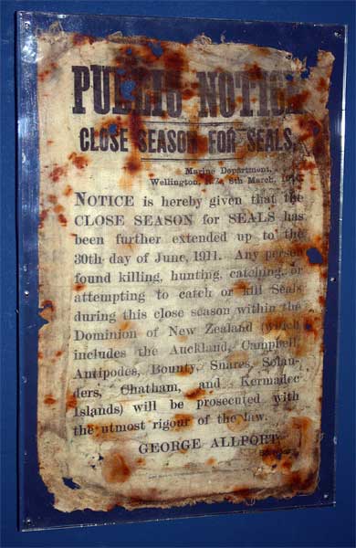 Closed season for seals 