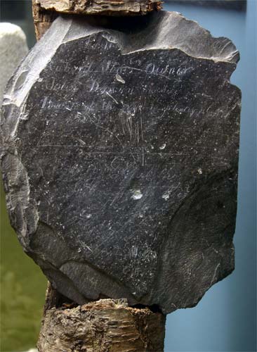 Message on slate