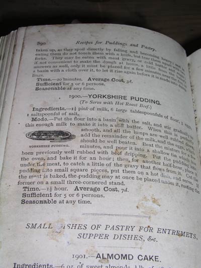 Recipe for Yorkshire pudding 