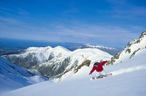 Snowboarding, Mt Hutt